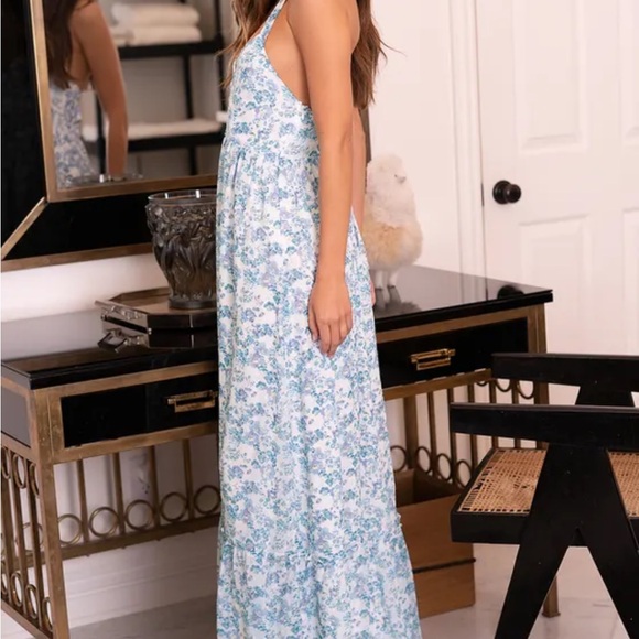 My Love Story White Floral Print Tie-Back Maxi Dress - Picture 6 of 7